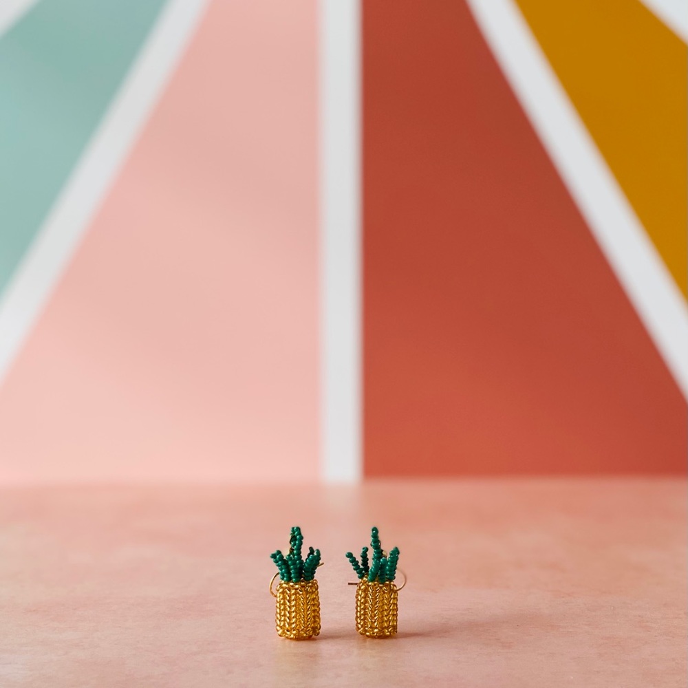 Baby Pineapple Fruit Earrings